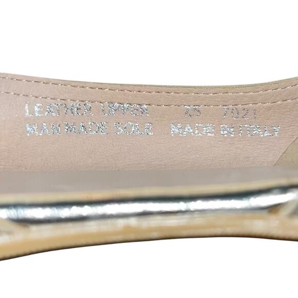 Avellini D'orsay Open Toe FlatsLeather Slip On Shoes - Picture 10 of 10